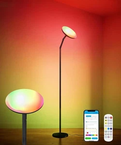 RGB Tall Standing Floor Lamp LED Corner Lamp with Remote Control, Smart Music... - Bild 1 von 9