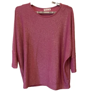 89th and Madison Sparkling Dolman Sleeve Pink Damen Oberteil - Bild 1 von 7