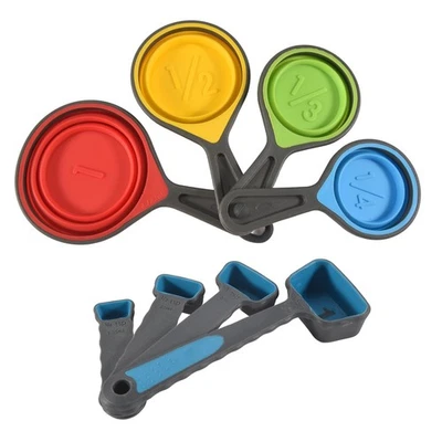 Foldable Silicone Measuring Cups and Measuring Spoons Set, Measuring Spoons4999 - Image 1 of 4