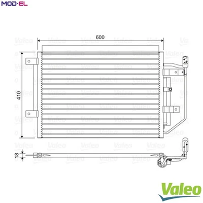 CONDENSER AIR CONDITIONING 822556 FOR MITSUBISHI MIRAGE/VI COLT/Convertible 1.1L - Image 1 of 4