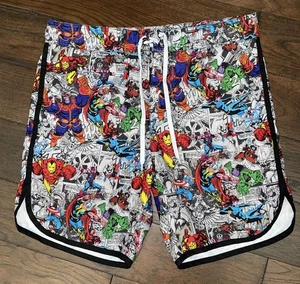 Marvel All Over Comic Badehose Shorts Preppy Herren großer Kordelzug - Bild 1 von 4