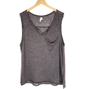 We The Free ärmelloses Stricktop grau lila Streifen Gr. L - Bild 1 von 11