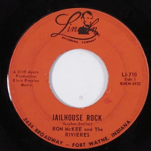 Rockabilly 45 RON MCKEE & THE RIVIERES Jailhouse Rock LINCOLN HEAR k - Picture 1 of 2
