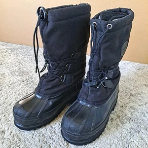 Womens 8 Winter Snow Boots Hunting Snowmobile Cabela’s Tall Pac Waterproof Black - Picture 1 of 20