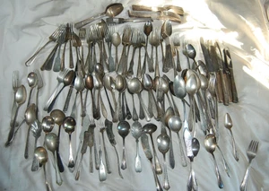 Gemischtes Set 12 Pfund  Vintage SILBERTELLER SILBERBESTECK BESTECK - Bild 1 von 6