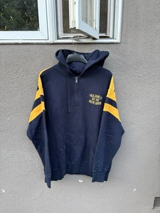 Polo Ralph Lauren 1/4 Cremallera Sudadera con Capucha Talla 2XL Azul/Amarillo  - Imagen 1 de 13