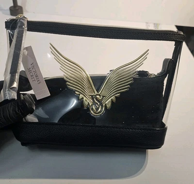 Victoria's Secret Nuevo con Etiquetas Fashion Show 2025 Estuche Cosmético Set 2 Piezas Logo Cremallera Transparente Foto 1 de 4