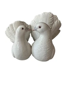 lladro Couple of Doves Figurine White Birds Porcelaine - Picture 1 of 5