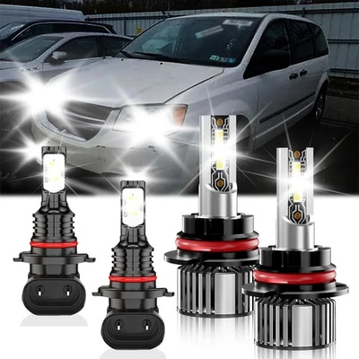 For Dodge Grand Caravan 2005-2007 LED Headlight Bulb Fog Light Kit High&Low Beam - Image 1 of 4