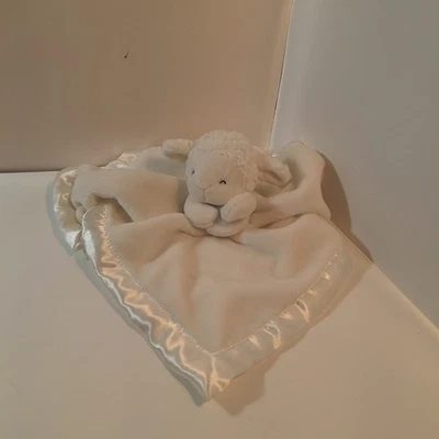 Manta de seguridad para dormir bebé oveja cordero blanco Carters Lovey satinado Foto 1 de 4