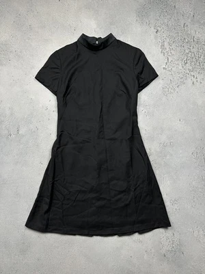 Vestido Alexander McQueen 00s Negro Lana Plisado Lux Midi IT38 Foto 1 de 4