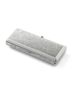 Vivienne Westwood Cigarette Case metal slim Silver Orb Tabaco Case NEW From JP - Picture 1 of 4