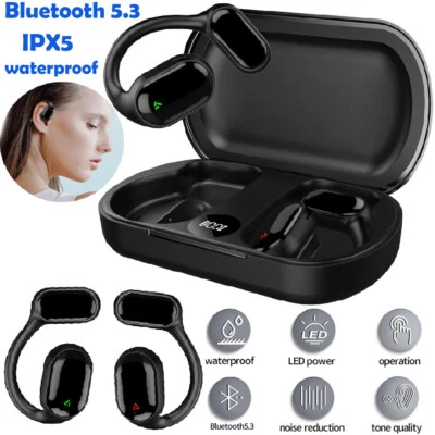  Bluetooth5.3 Wireless Bone Conduction Headphones Wireless Headset Sport Earbuds - Image 1 of 4