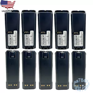 Lotto10 NNTN6034 batteria agli ioni di litio 5200 mAh con clip per radio XTS4250 XTS3000 XTS5000 - Foto 1 di 4