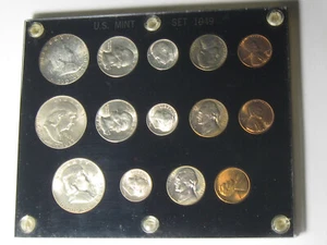 BU Uncirculated 1949 P, D, S Mint Set in Capital Holder - #10958 - Picture 1 of 2