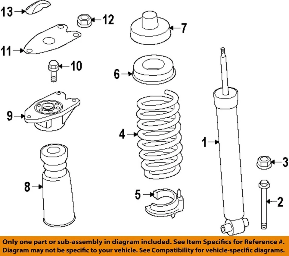 BMW OEM 12-25 228 xDrive Gran Coupe Shocks Components-Top Nut 07119907135 - Image 1 of 1