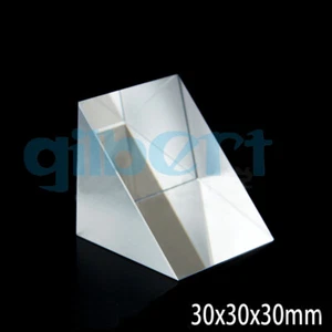 30x30x30mm Optical Glass Prisms Triangular Lsosceles Right Angle K9 Prisms Lens - Picture 1 of 6
