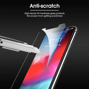 Paquete de 3 protectores de pantalla de vidrio templado premium para Apple iPhone X XS XR XS Max - Imagen 1 de 8