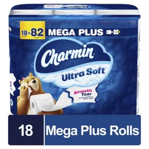 Ultraweiches Toilettenpapier 18 Mega Plus Rollen Klärgrubensicher 2-lagig Großpackung Tissue - Bild 1 von 10