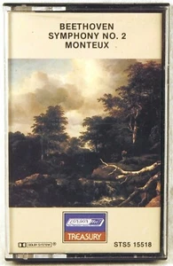 LONDON CASSETTE Beethoven MONTEUX Symphony #2 / Overtures STS5-15518 - Picture 1 of 3