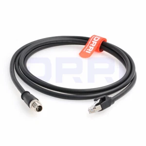 Cable Ethernet M12 X de 8 pines a RJ45 codificado para aplicaciones de red industrial - Imagen 1 de 5