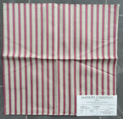Manuel Canovas Agathe Fuchsia Fabric Sample 12x12" - Image 1 of 2