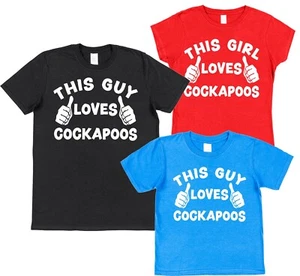 T-Shirt This Guy OR Girl Loves Cockapoos für Erwachsene & Kinder Geschenk für Hundebesitzer - Bild 1 von 9