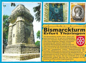 Erfurt, interessante Chronik-Karte Bismarckturm im Steiger, ungel. - Bild 1 von 1