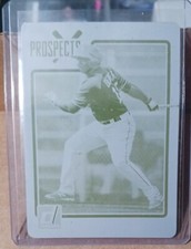 RAFAEL DEVERS 2017 Donruss The Prospects #TP-7 YELLOW PRINTING PLATE RC TRUE 1/1