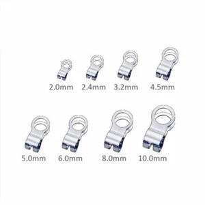 Stainless Steel Ball Beads Chain Connector Clasps End Beads Crimp Jewelry Making - Picture 1 of 12