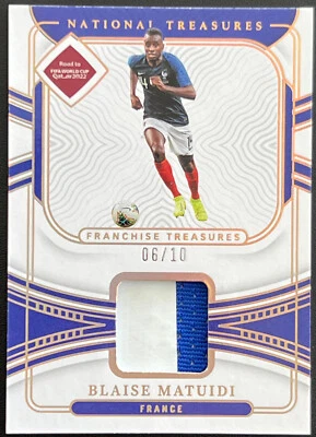 2022 Panini National Treasures World Cup Franchise Blaise Matuidi Patch /10 - Image 1 of 2