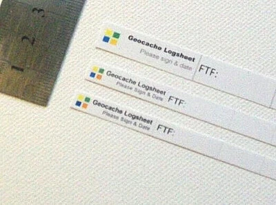 10 hojas de registro de contenedores de geocaching - RITR - nano - blanco - varios tamaños - Imagen 1 de 2