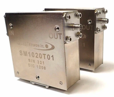 QUEST MICROWAVE SM1020T01 ISOLATERS, S/N 321, D/C1208 LOT OF 2, TESTED! - Image 1 of 4