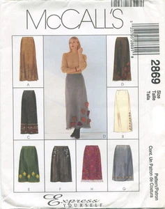 McCalls 2869 Skirts Misses Embellished Sewing Pattern Uncut - Picture 1 of 2