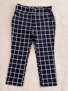 Pantalones de mujer 7th Avenue Design Studio a cuadros talla XL, azul, 550GW2M1171 NUEVOS CON ETIQUETAS - Imagen 1 de 12