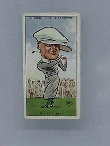 1931 Churchman  Prominent Golfers Small #25 Bobby Jones SET BREAK! (D) - Picture 1 of 2