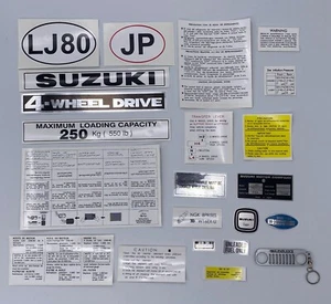 SUZUKI LJ80 DECALS AND PLATES - Bild 1 von 10