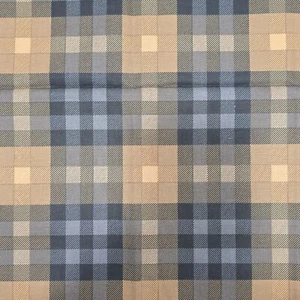 Cotton Fabric 14"x45" JoAnn Brown Black Plaid Fall Blender - Picture 1 of 4