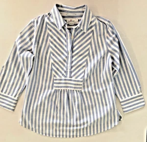 Vineyard Vines Womens Blue White Striped Cotton Tunic Size S - Picture 1 of 3