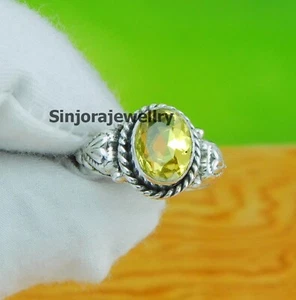 Citrine Gemstone 925 sterling silver handmade Gift Ring US size 5 to 10 - Picture 1 of 4
