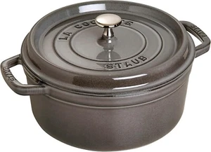 Staub round Cocotte, 24 Cm, Graphite Size Name:24 Cm Colour Name:Graphite - Picture 1 of 4