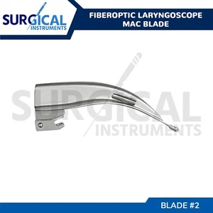 Fiberoptic Laryngoscope Mac Blade #2 - Anesthesia Intubation German Grade - Picture 1 of 6