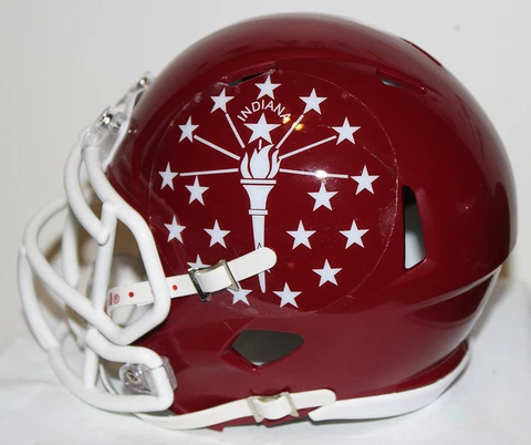 2013 Indiana Hoosiers Alternate Custom Riddell Mini Helmet vs Michigan Cover