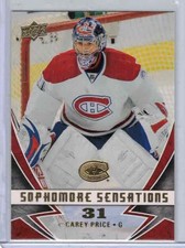 2008 - 09 UPPER DECK SOPHOMORE SENSATIONS #SS3 CAREY PRICE