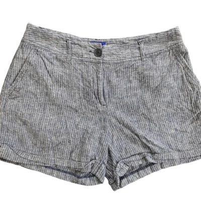 Apt 9 Torie Talla 10 Rayas Mezcla Lino Mujer’s Shorts Foto 1 de 4
