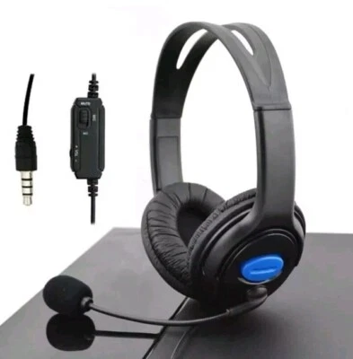 CUFFIE GAMING PER PS4 PC XBOX ONE AURICOLARE CON MICROFONO E CONTROLLO VOLUME - Immagine 1 di 2