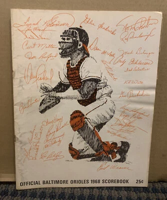 1968 BALTIMORE ORIOLES Official Score Book, vs. CHICAGO WHITE SOX (CP55) -20 - Image 1 of 4