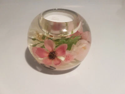 Dreamlight  Mercur Rosanne Höhe 8 cm d =9 cm Teelichthalter Handarbeit - Bild 1 von 3