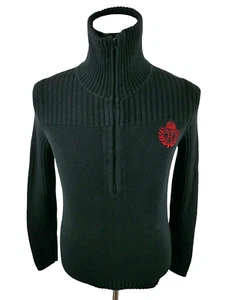 Tommy Hilfiger Boys Ribbed Cotton LS 1/2 Zip Black Pullover Sweater Youth Large - Picture 1 of 10