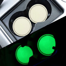 2pcs/set Car Cup Holder Insert Coasters Pad Mat Glow In The Dark Car Accessories